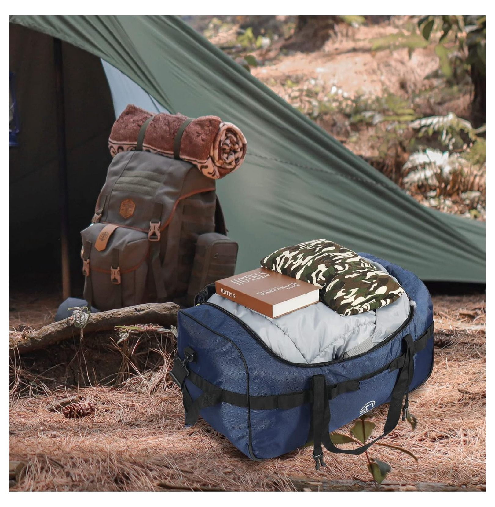 85L/120L/140L Foldable Duffle Bag with Wheels, Large Travel Duffel Bag