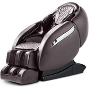 BestMassage SL-Track Massage Chair, Zero Gravity 3D Robert Hand Massage Chairs with Heating Back, Bluetooth, Foot Roller and Air Massage System, Brown