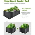 thumbnail image 5 of KING BIRD 101"x 36"x 24" Galvanized Raised Garden Bed, DIY Heightened Steel Metal Planter Kit Box Large Raised Bed Kit, Dark Grey, 5 of 8