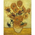 thumbnail image 2 of Van Gogh, Vincent 12x14 Black Ornate Wood Framed with Double Matting Museum Art Print Titled - Vase with Fifteen Sunflowers, 1889, 2 of 4