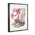 thumbnail image 4 of Stupell Industries Pink Glam Cowgirl Boots Beauty & Fashion Painting Black Floater Framed Canvas Art Print Wall Art, 25 x 31, 4 of 10