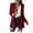 Burgundy, variant on IROINNID Blazer Jacket for Women Work Blazer Loose Suit Solid Front Open Long Sleeve Business Office Daily Causal Jacket,Blue
