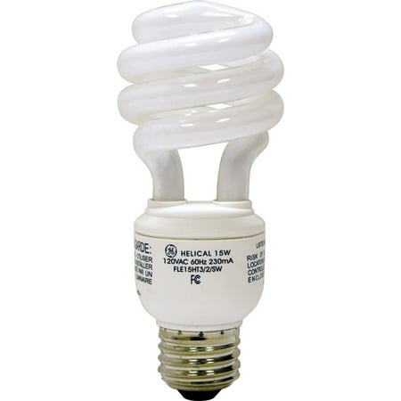 - GE 15831 15w T3 E26 base 2700K Compact Fluorescent Bulb