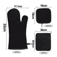 thumbnail image 2 of Guante de horno de cocina resistente al calor, guantes de horno extralargos de 500 grados y agarradera con superficie de silicona antideslizante, 2 of 5