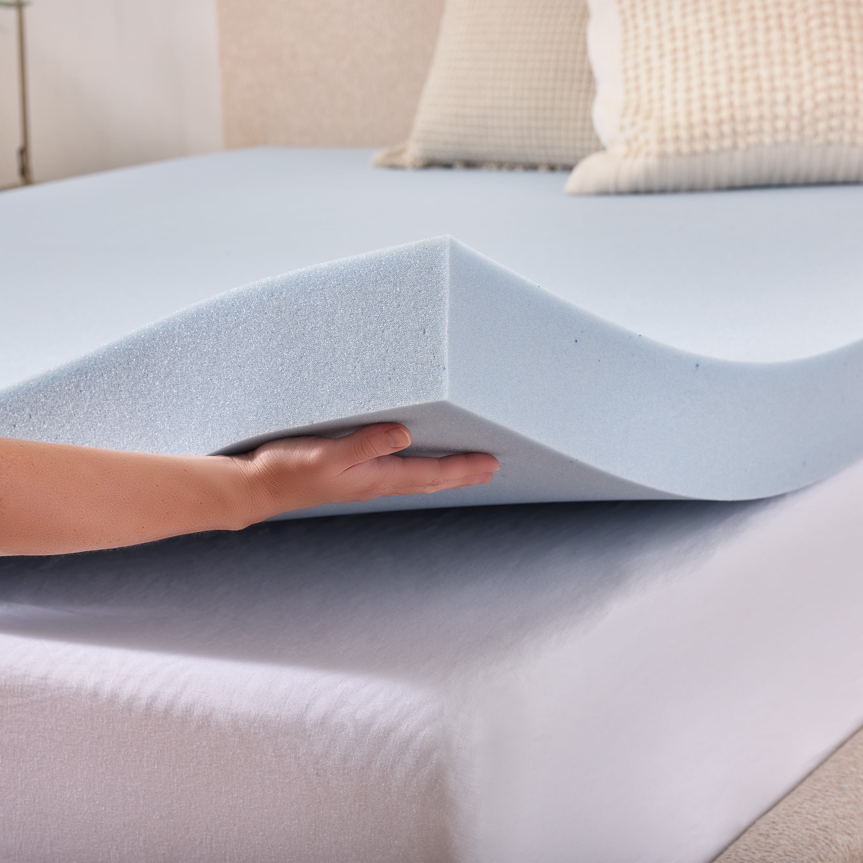 Mainstays 4" Memory Foam Mattress Topper, King