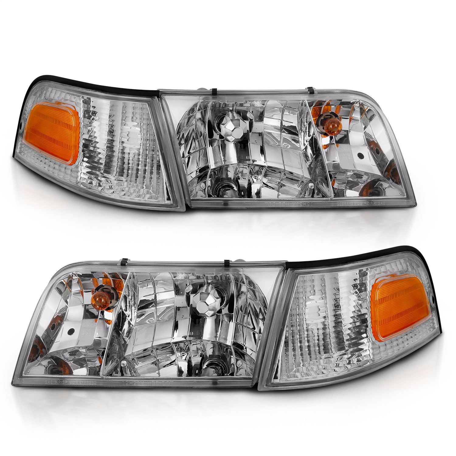 ANZO USA 121556 Crystal Headlights Fits select: 1998-2011 FORD CROWN VICTORIA