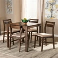 thumbnail image 6 of Bowery Hill 5-Piece Wood Dining Set in Beige and Dark Walnut Brown, 6 of 8