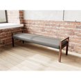 thumbnail image 4 of Pemberly Row Waiting Reception 3 Seat Bench Wood Frame in Gray, 4 of 5