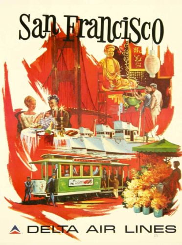 Antiquitäten Kunst San Francisco California Iii Vintage United States Travel Advertisement Poster Cotrans Re