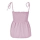 thumbnail image 3 of Playeras,Blusas y Tops,Ropa para Mujer Tank Top Mujeres Camisa sin mangas con dobladillo plisado y hombros descubiertos para mujer Camisola Elegante chaleco sin espalda (Purple, L), 3 of 5