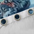 thumbnail image 4 of Manfei Gray Wolf Blackout Curtains,Icy Woodland Pattern Curtains Pack of 2 (42x84 Each), 4 of 7