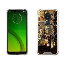 Camo Deer Case for Motorola G7 Supra 6.2' 4 Cushion Corners TPU Bumper   Hard Acrylic Back Shockproof Scratch-Resistant Cover for Girls Women Teen