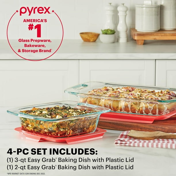 Pyrex Easy Grab Pyrex Piece Bakeware Set Casserole Dishes For Oven