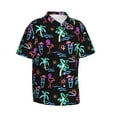 thumbnail image 2 of Neon Flamingo Men'S 3d Print Casual Button Down Shirts, Novelty Hawaiian Short Sleeves Xl, 2 of 9