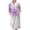 Purple, variant on Plush Robes for Women Women's Fleece Plush Robe Long Warm Plush Bathrobe Loungewear Jacket Printed Comfort Robe Women's Robes