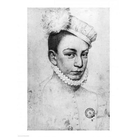 Posterazzi BALXIR346666 Portrait of King Charles IX of France 1561 Poster Print by Francois Clouet - 18 x 24 in.