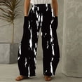 thumbnail image 2 of Sexlip Womens Zebra Print High Waist Loose Wide Leg Pants Bold Stylish Casual Dating Outfit Black S, 2 of 5