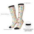 thumbnail image 4 of Balery Colorful Donuts Printed Novelty Socks Men's Women's Crew Socks Sports Socks Knee High Socks Cotton Socks Quirky and Cool Socks, 4 of 9