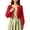 Red, variant on Arlun 3D Cherry Cropped Cardigan Sweater for Women Classic Crew Neck Open Front Long Sleeve Chunky Cardigans Cute Trendy Fall Winter Button down Short Outerwear