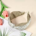 thumbnail image 6 of 1 Pc Fashion Floral Knotted Headwrap for Women for Girls 5.91"x2.56" Brown, 6 of 6