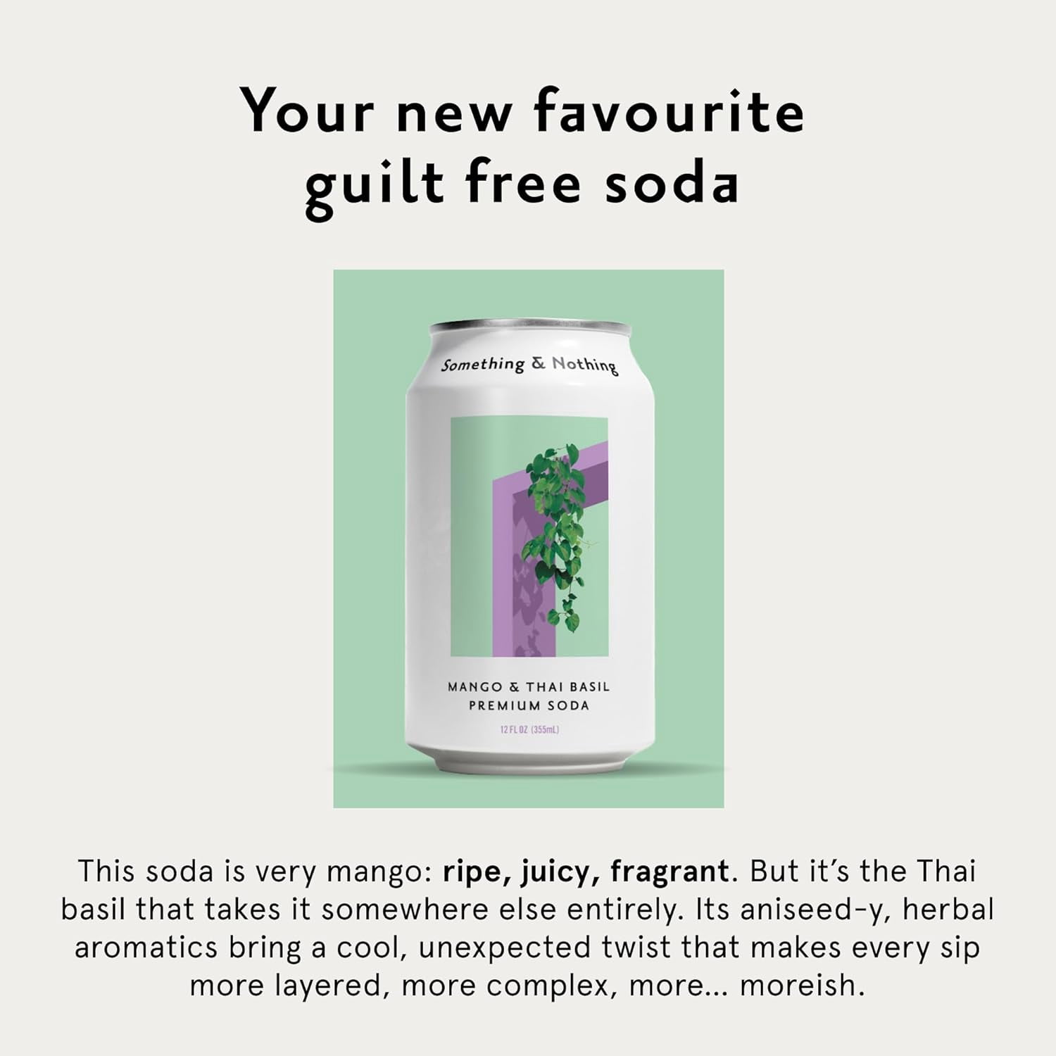 Mango & Thai Basil Premium Soda