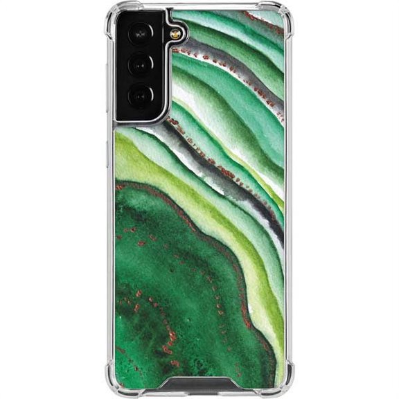 Skinit Geode Kiwi Watercolor Geode Galaxy S22 Plus Clear Case