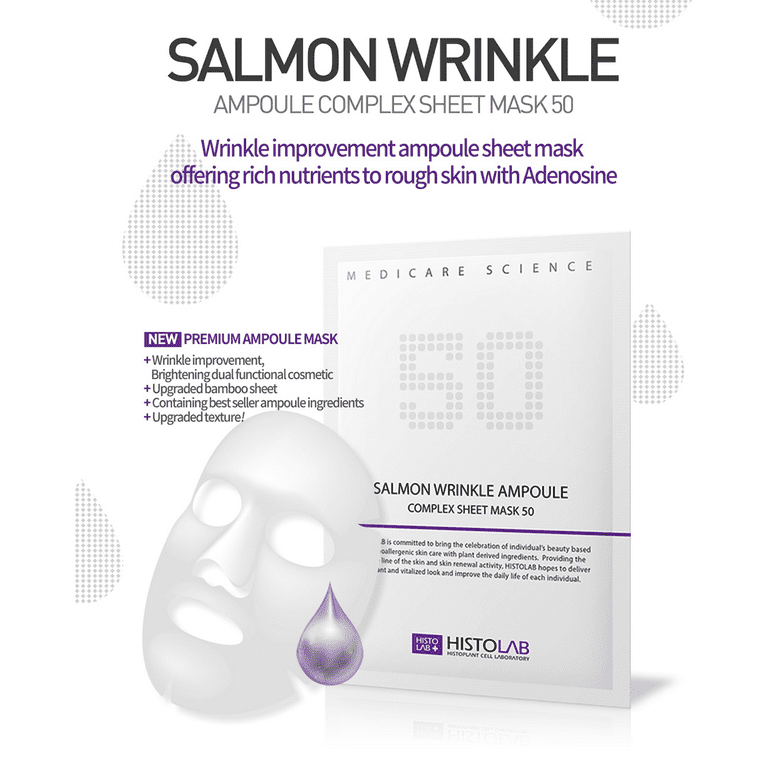 HISTOLAB Salmon Wrinkle Ampoule Complex Sheet Mask 50 [pack
