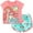 Ariel, variant on Disney Princess Jasmine T-Shirt and French Terry Shorts Outfit Set Infant to Big Kid