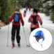 thumbnail image 5 of Gorro de invierno Sunnimix de plumón y vellón con orejeras y ala para acampada y deportes de nieve - Blue l, 5 of 8