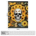 thumbnail image 4 of ARISTURING  Skull Blanket Gifts for Women - Unique Present for Witchy Girls Mom Kids Halloween Christmas Birthdays Spooky Decor Home Bedroom Couch Sofa Soft Plush Sunflower Butterfly Sherpa, 4 of 6