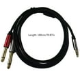 thumbnail image 2 of 3.5mm 1/8'' TRS Stereo Male to 1/4'' 6.35mm Male Plug Mono TRS Y Splitter Cable 1.5m, 2 of 8