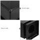 thumbnail image 3 of Tapas para postes de cerca de hierro galvanizado, cubiertas de metal negro para cercas de jardín, para buzón, metal, madera, plástico, vinilo, 3 of 7