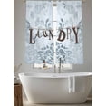 thumbnail image 5 of Laundry Blue Sheer Curtains 72 Inch Length 2 Panels Set, Vintage Boho Modern Country Style Flower Voile Window Treatment Rod Pocket Curtains Sheers Drapes for Bedroom/Living Room/Kitchen 52"x72"x2, 5 of 7