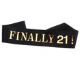 thumbnail image 1 of Sash 21 Banner legal Sunnimix foto de fiesta de cumpleaños número 21 negro, 1 of 8