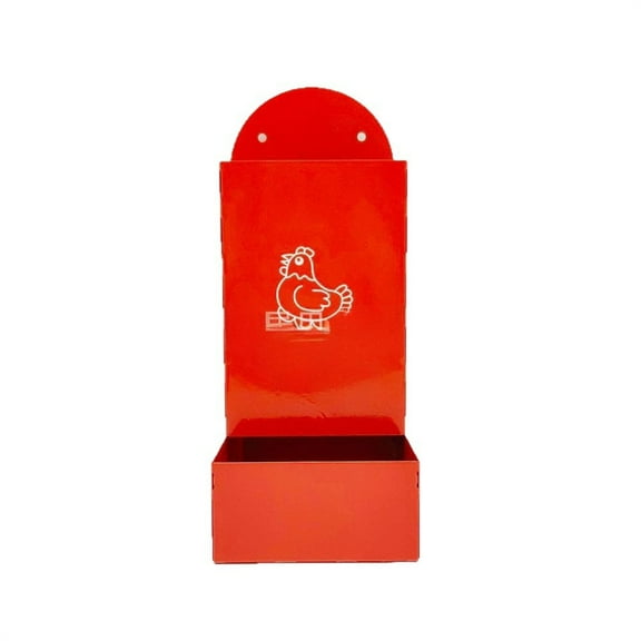 Chicken Grit Feeder, Metal Oyster Shell Feeder with Lid, Hanging Gravity Chicken Poultry Feeders Trough, Chicken Coop Accessories Supplies