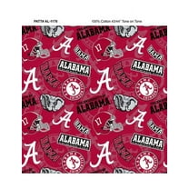 Fabrique Innovations 43" Cotton Tone on Tone NCAA Sewing & Craft Fabric 10 yd By The Yard, Red