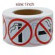 thumbnail image 2 of 500pcs/roll No Smoking Logo Sign Restaurant Bus Shop Round Warning Stickers, 2 of 4