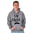 thumbnail image 3 of Funny Matching Couples His Hers Set Men's Big & Tall Graphic Hoodie Brisco Brands 2X, 3 of 6
