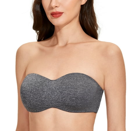 

AISILIN Women s Seamless Underwire Bandeau Unlined Convertible Strapless Bra