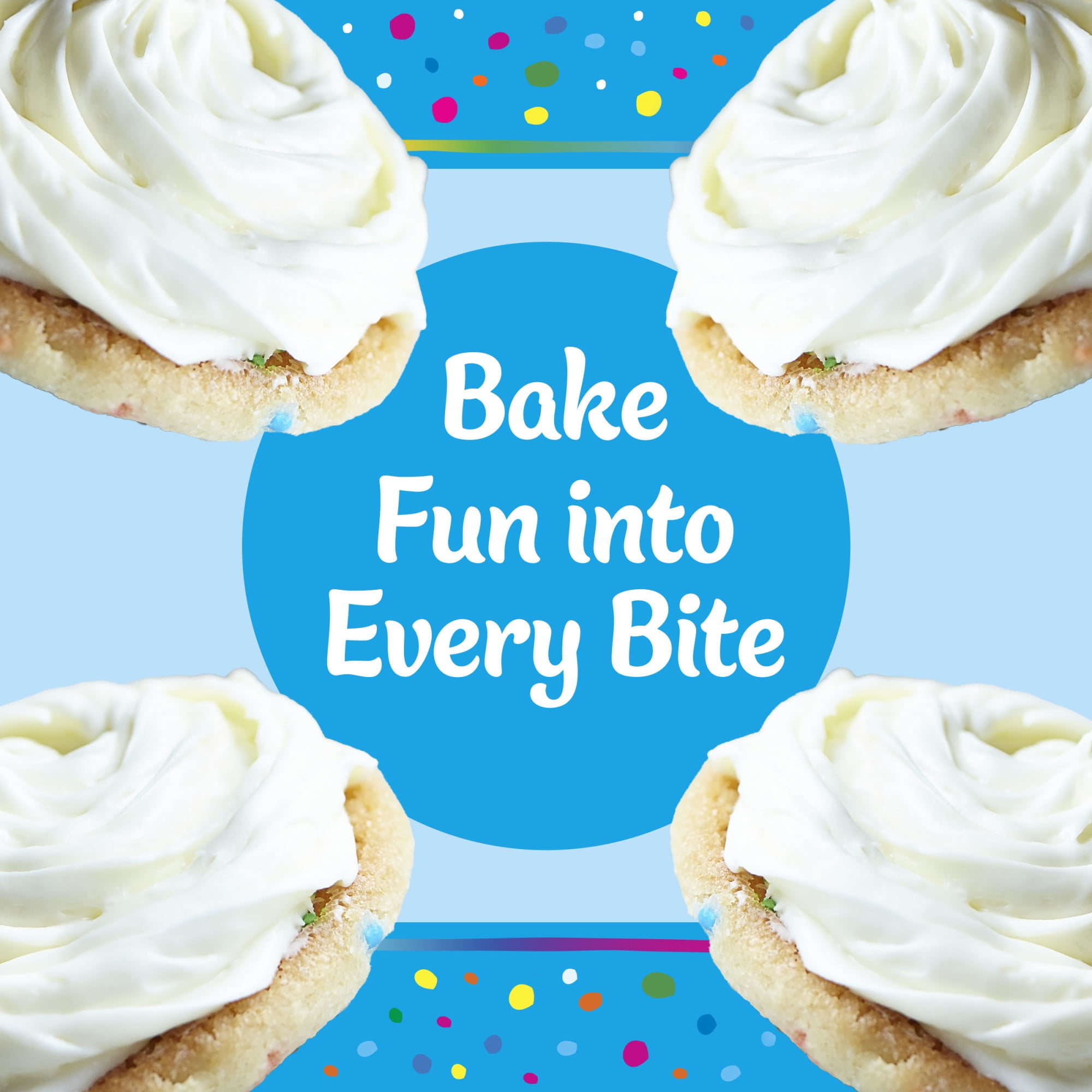 (6 pack) Pillsbury Funfetti Sugar Cookie Mix with Candy Bits, 16 oz Pouch