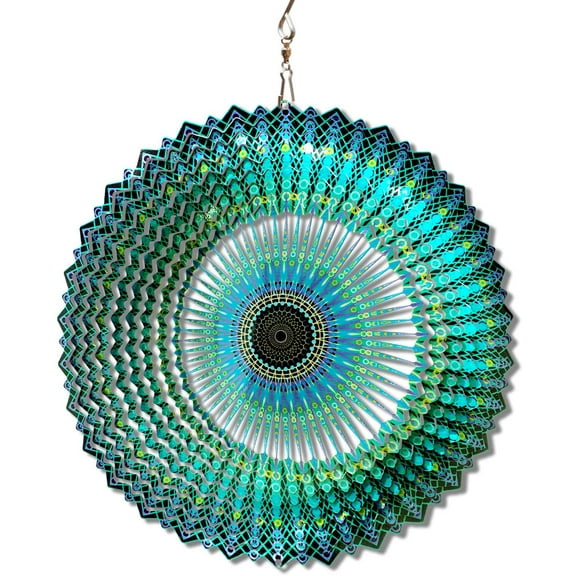FONMY 3D Stainless Steel Wind Spinner- 12 inch Multi Color Starry Sky