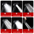 thumbnail image 4 of Pommeau de Douche Haute Pression, 6 Modes Réglables, Anti-Calcaire avec Arrêt, Facile à Installer (Noir-A), 4 of 8
