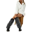 thumbnail image 3 of Faithtur Women's Anti-Slip Leg Warmers, Solid Color/Multi-Color Thicken Socks, Windproof Legs Protector, 3 of 9