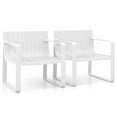 thumbnail image 1 of Costway Ensemble de 2 Chaises de Patio Fauteuils d'Extérieur en Plastique Résistants aux Intempéries Blanc, 1 of 9