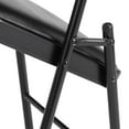 thumbnail image 2 of (Pack of 4) Commercialine® 900 Series Vinyl Padded Steel Folding Chair, Black, 2 of 5