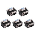 thumbnail image 1 of 5X 15-Pin VGA Male to Female M/F Right Angle Adapter, 1 of 8