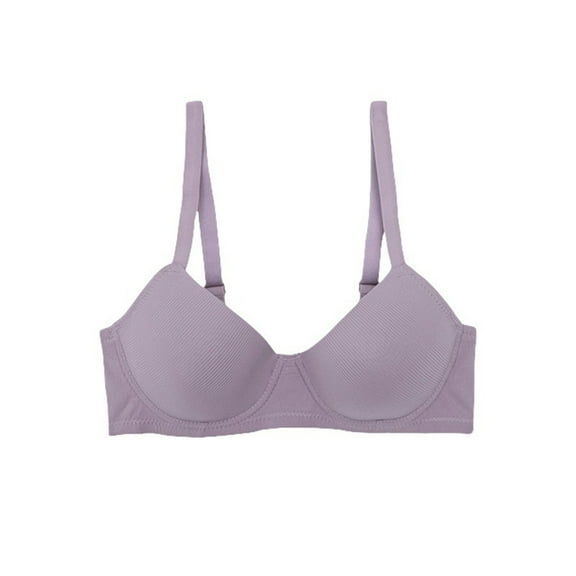 Women Bras Seamless V-neck Sexy Lithe Breathable Dry Chest Pad Underwear Comfortable Bras for Women Blue XL