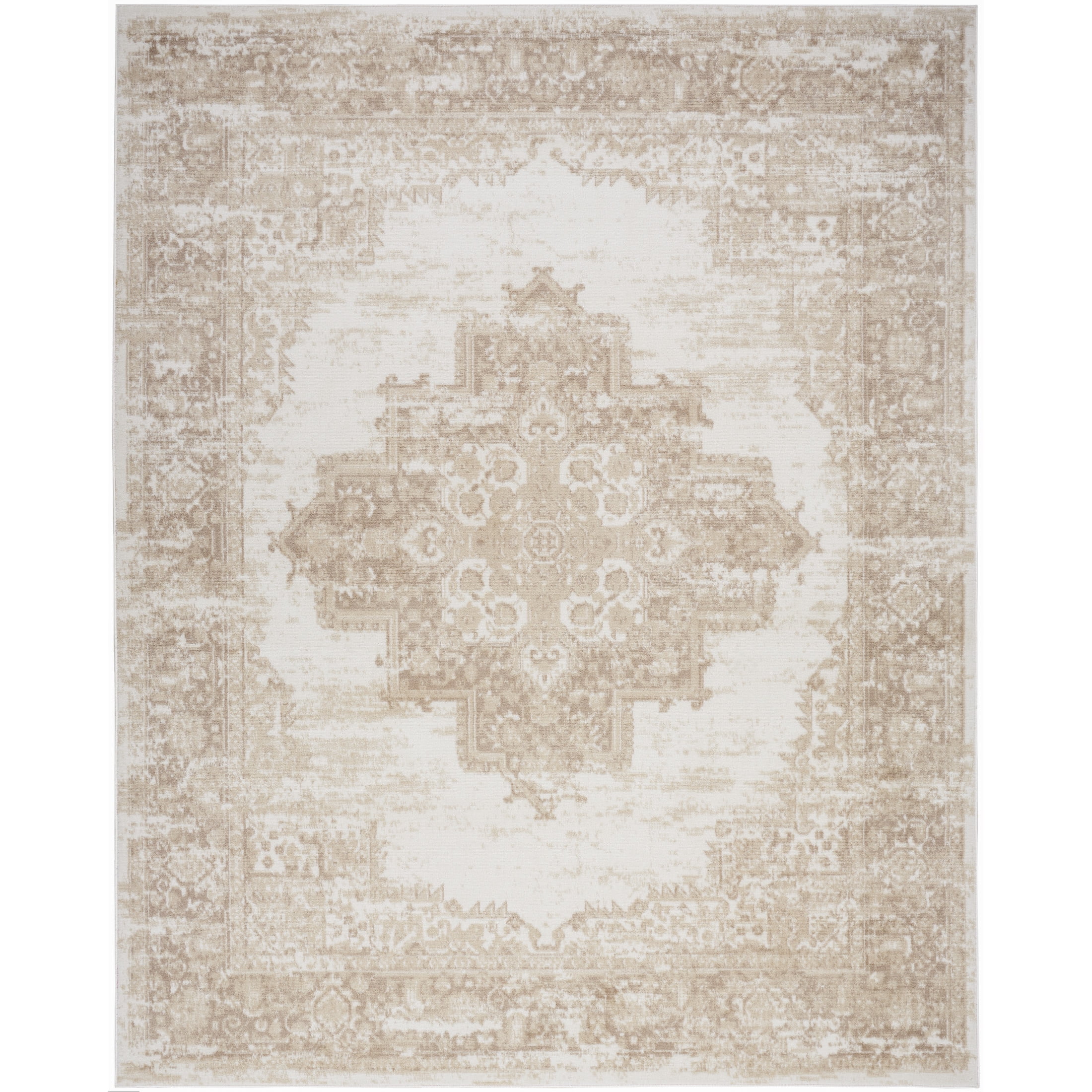 Nourison Grafix 9' x 12' Ivory Beige Vintage Indoor Rug