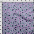 thumbnail image 3 of oneOone Polyester Lycra Pastel Purple Fabric Flower & Leaves Watercolor Quilting Supplies Print Sewing Fabric By The Yard 56 Inch Wide, 3 of 4