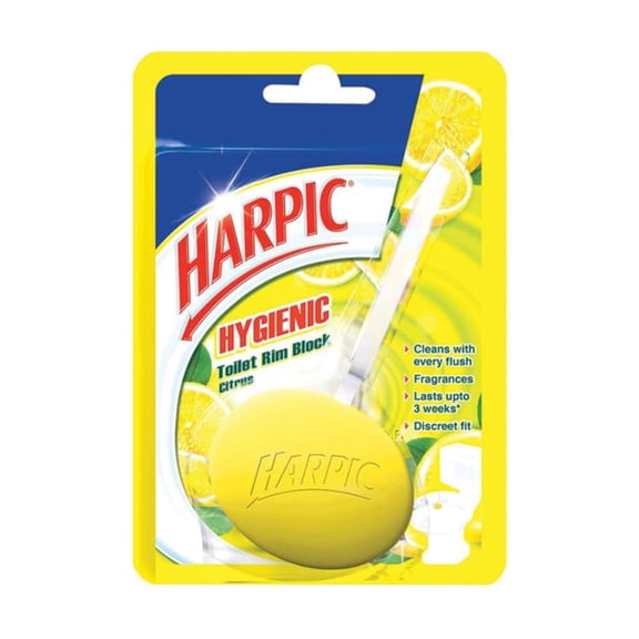 Harpic Hygienic Toilet Cleaner Block (Citrus) - Pack of 2x26g